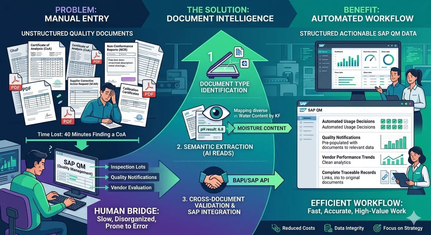 SAP QM and Document Intelligence: Automating the Paper Trail That Quality Teams Actually Live In