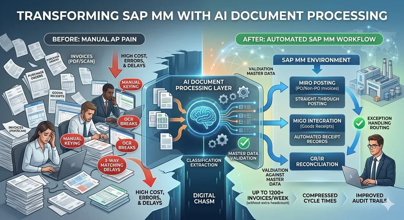 Automating SAP MM Document Workflows: What Happens Before Documents Ever Touch the System