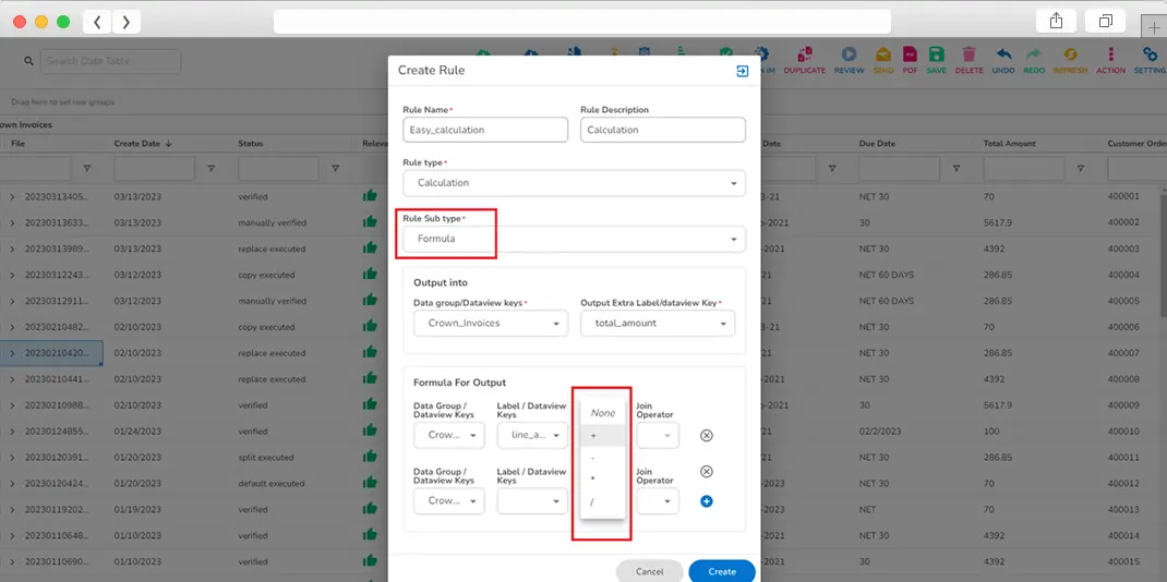 Pick-and-Choose Option for Rules